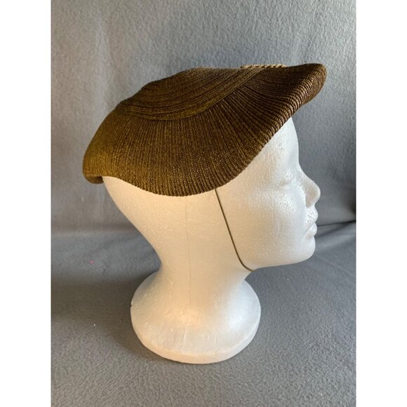 Norman Durand Ladies Brown Metallic Hat Sz 22 Vintage - Picture 2 of 16